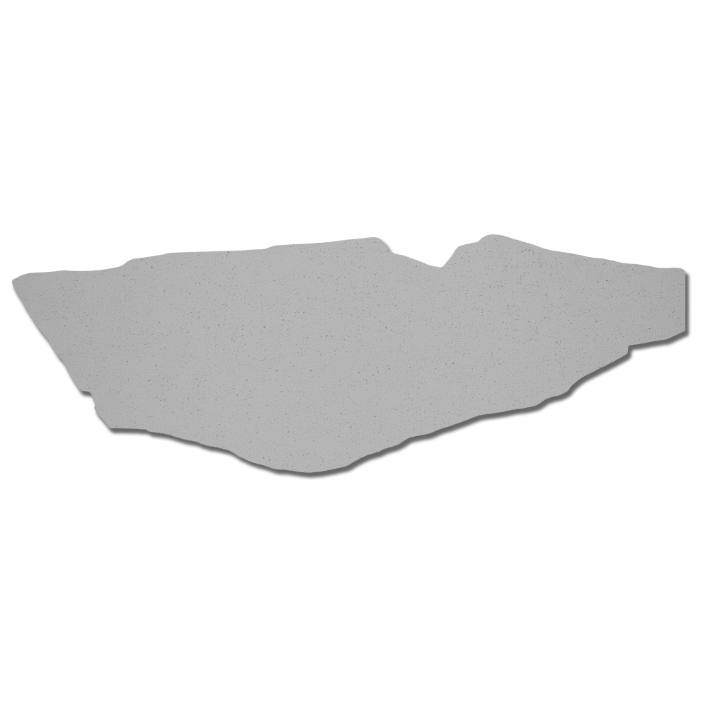 2007F ZERO SILICA Light Grey Rectangular Engineered Stone