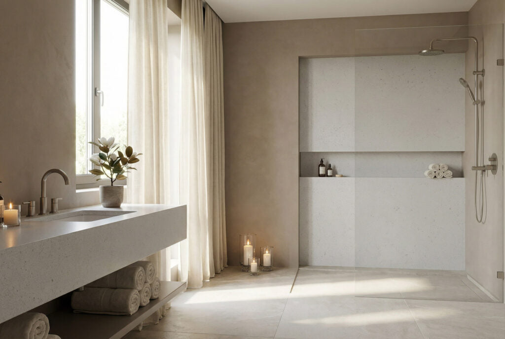 AVMN ZERO SILICA Smooth Off-white Rectangular Engineered Stone
