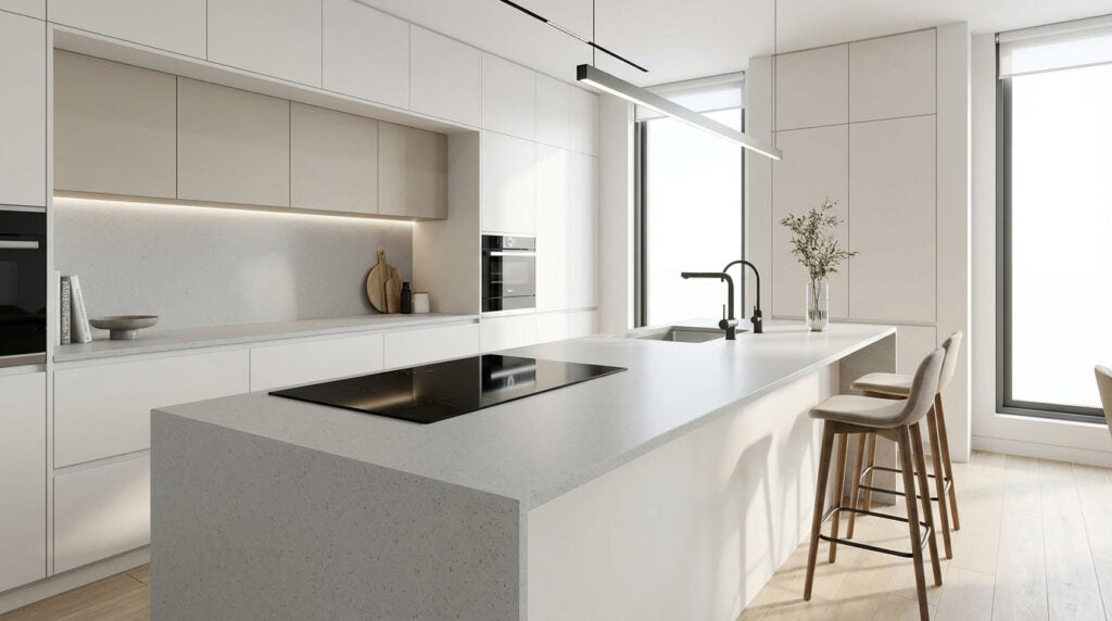 AVWS ZERO SILICA White Rectangular Engineered Stone