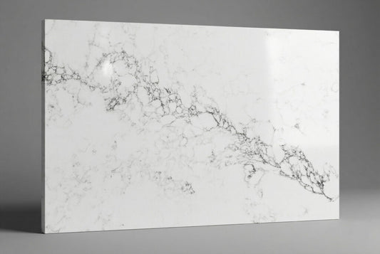 6099 ZERO SILICA White with grey veining Rectangular Engineered Stone