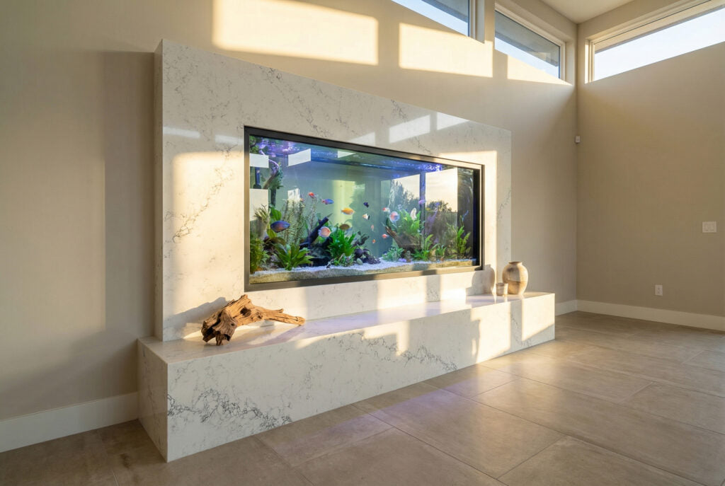 6099 ZERO SILICA White with grey veining Rectangular Engineered Stone