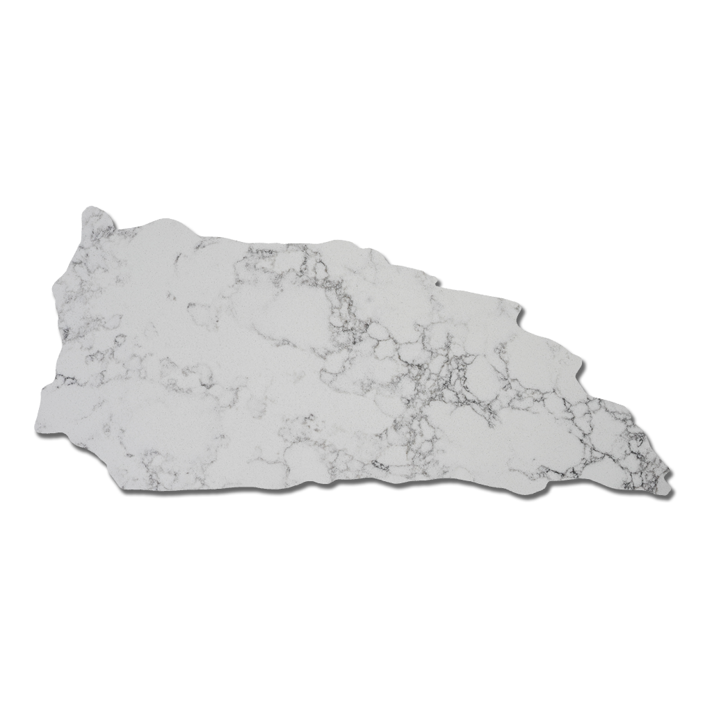 6099 ZERO SILICA White with grey veining Rectangular Engineered Stone