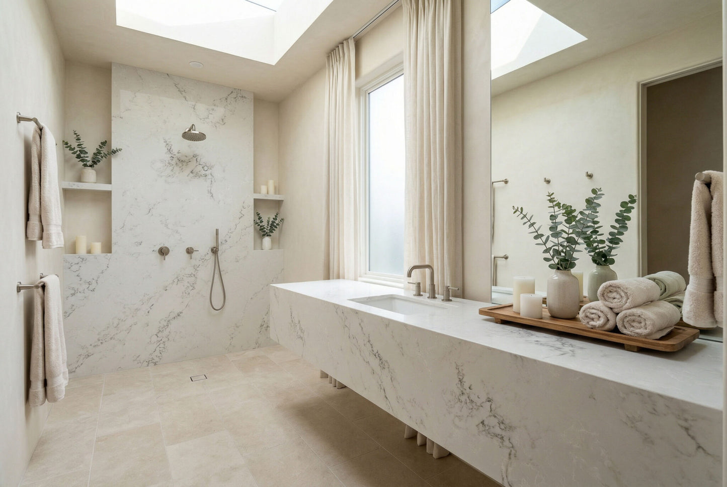 9018 ZERO SILICA White Rectangular Engineered Stone Slab