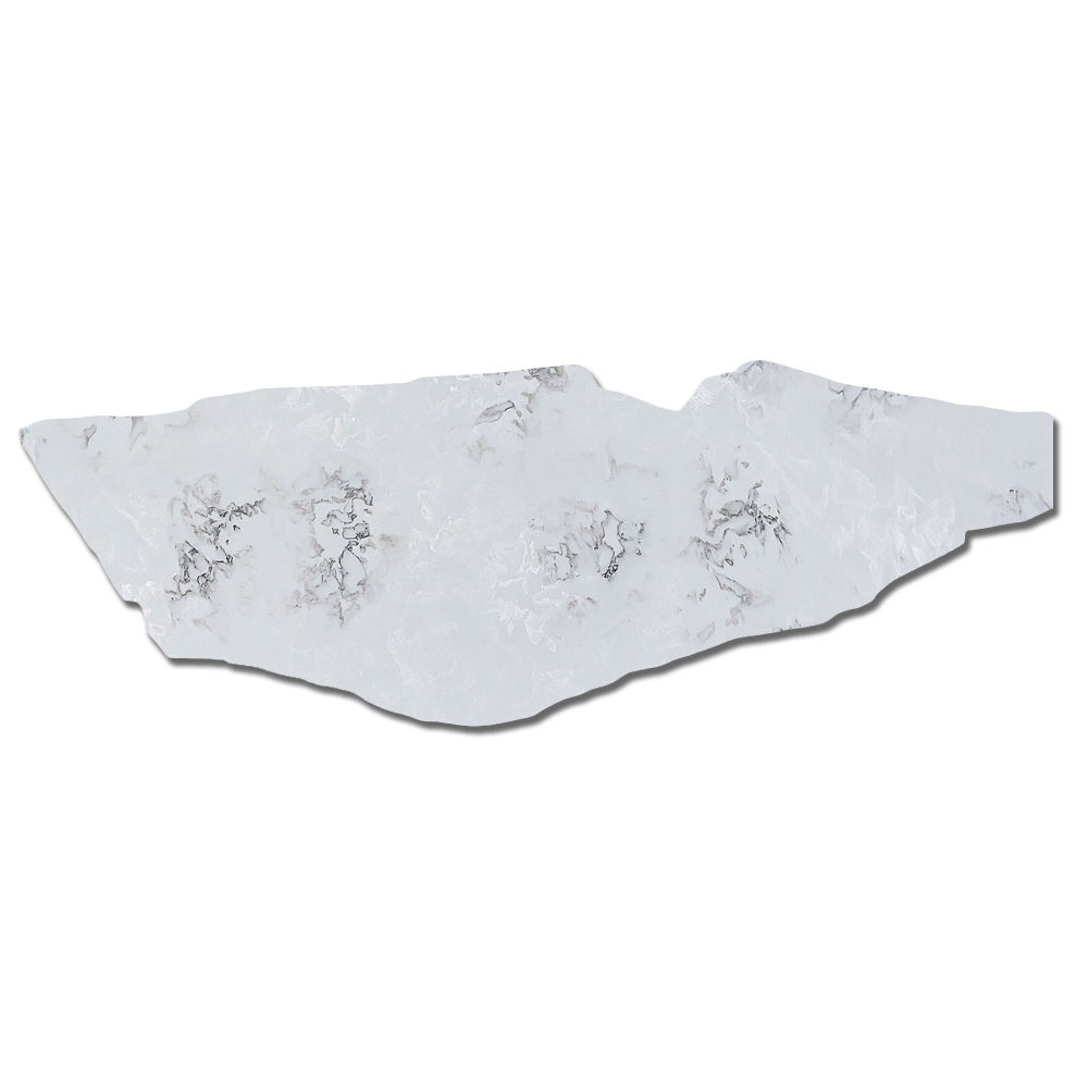 9018 ZERO SILICA White Rectangular Engineered Stone Slab