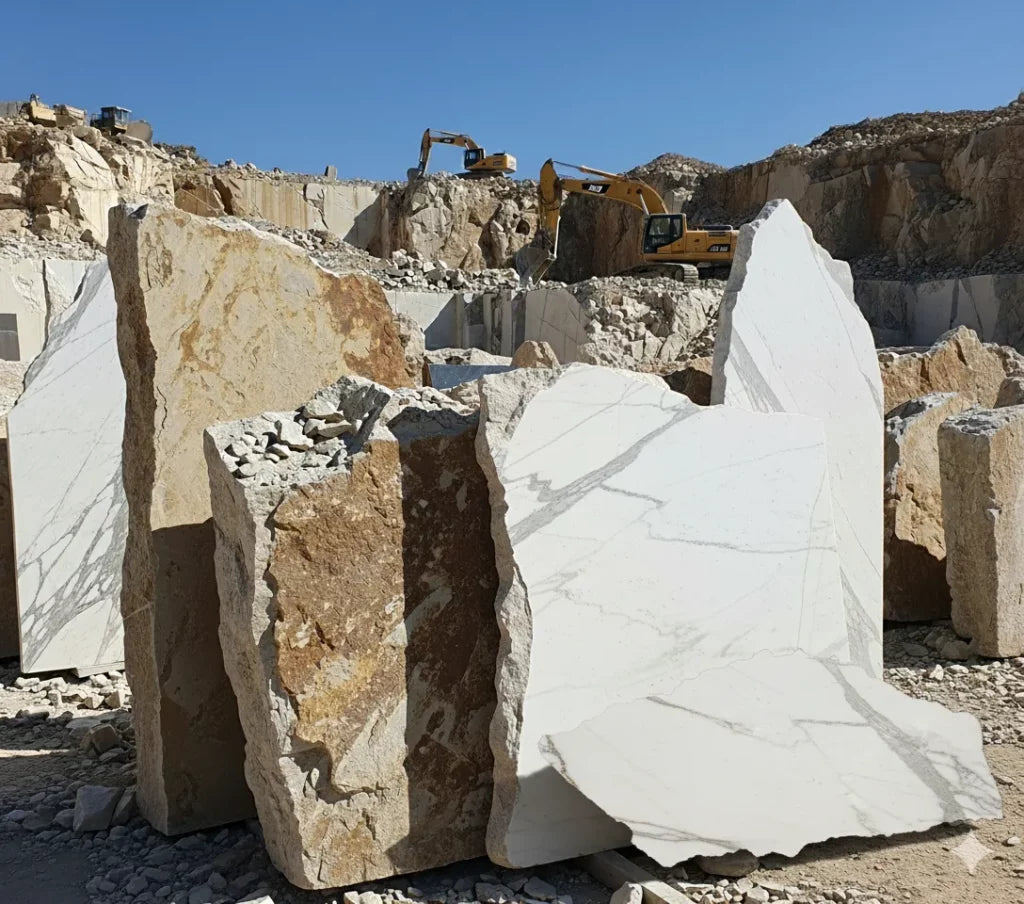 Q9007 ZERO SILICA White with Brown Veins Rectangular Engineered Stone