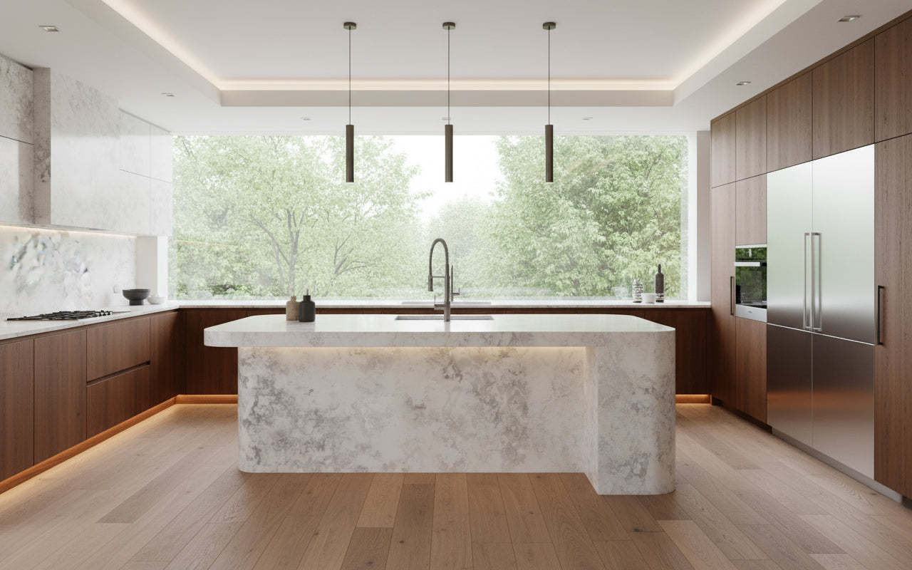 FT001 ZERO SILICA Gray Rectangular Engineered Stone