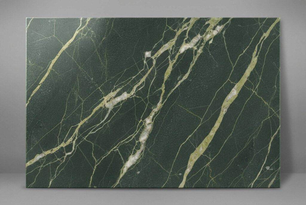 AVAG Natural Stone Green with gold and ivory veining Rectangular Natural Stone