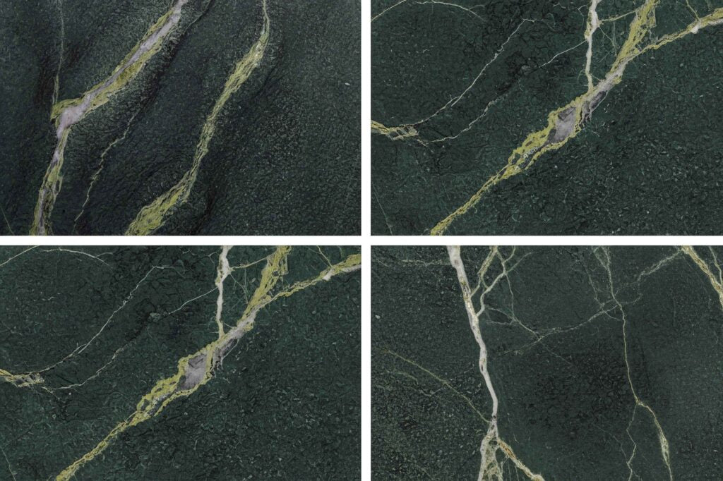 AVAG Natural Stone Green with gold and ivory veining Rectangular Natural Stone