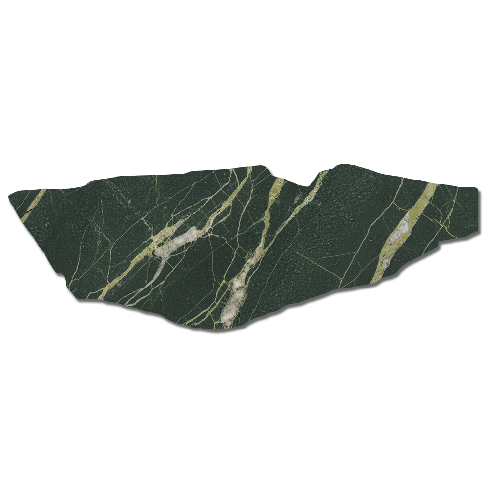 AVAG Natural Stone Green with gold and ivory veining Rectangular Natural Stone