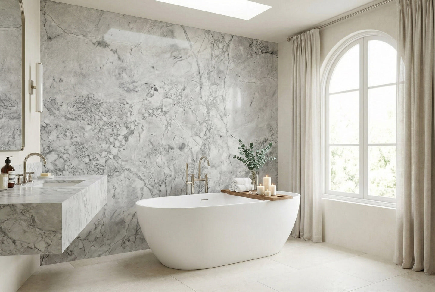 Q9007 Natural Stone White Rectangular Natural Stone