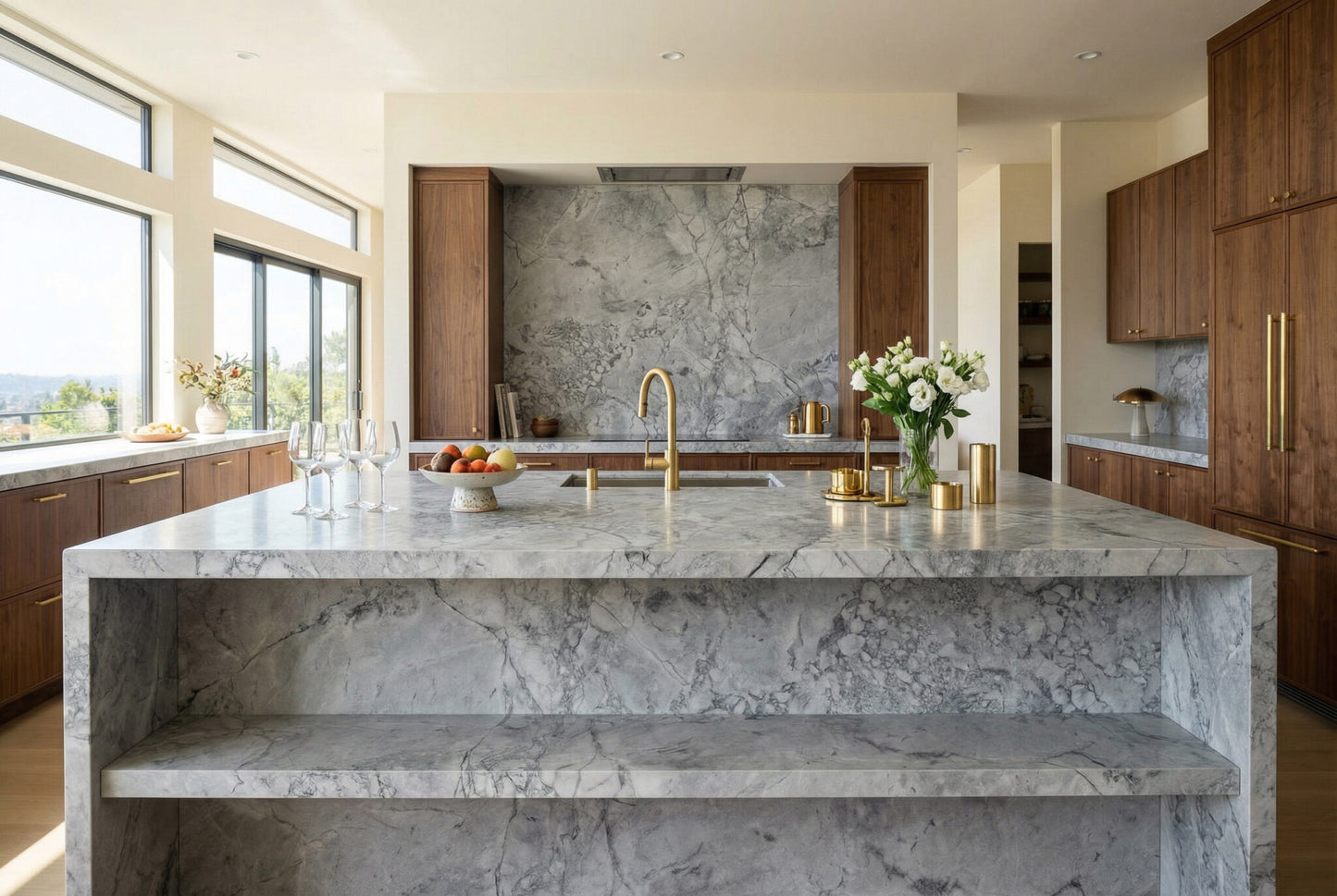 Q9007 Natural Stone White Rectangular Natural Stone