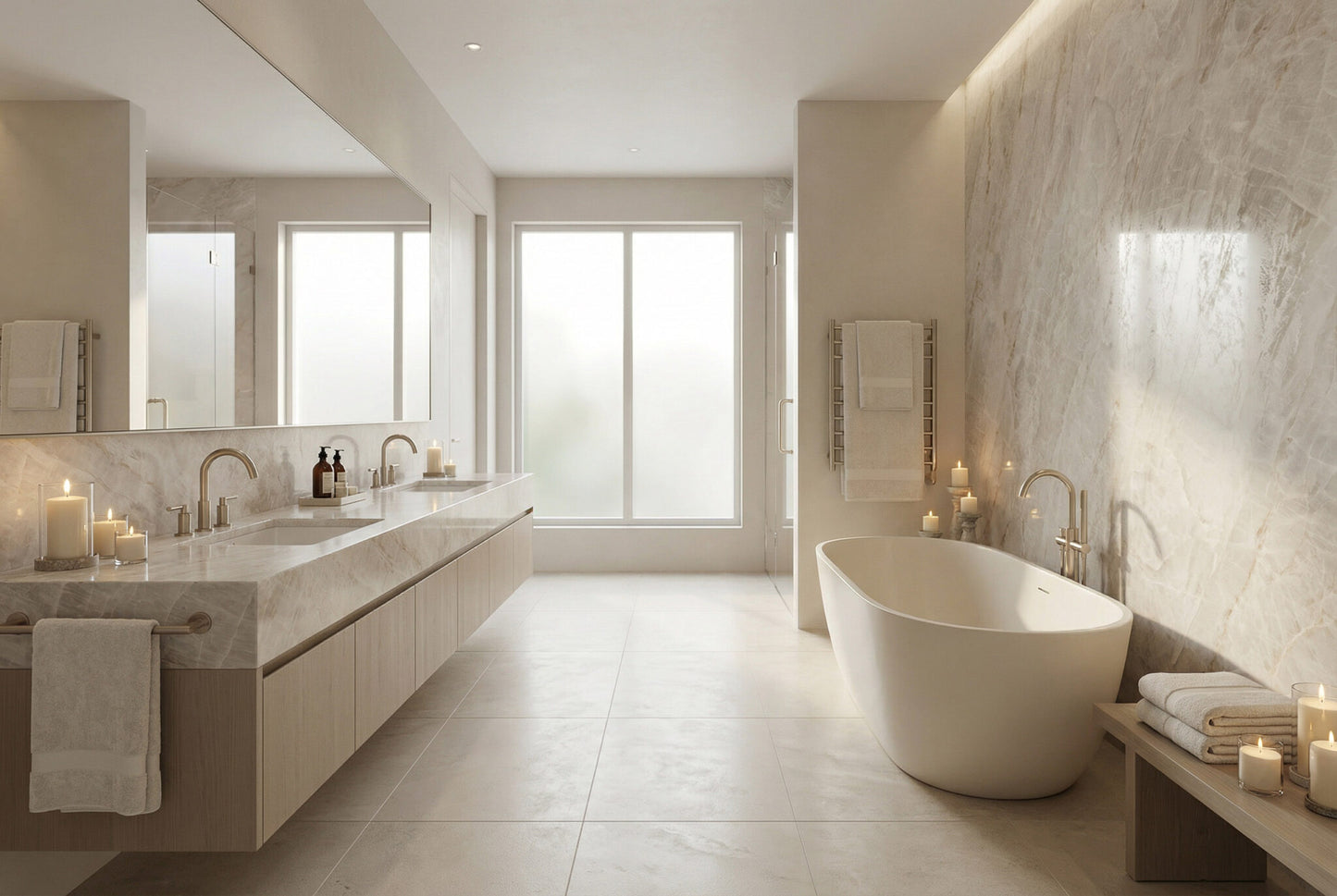 Taj Mahal Natural Stone Creamy White with Brown Taupe Veining Rectangular Natural Stone