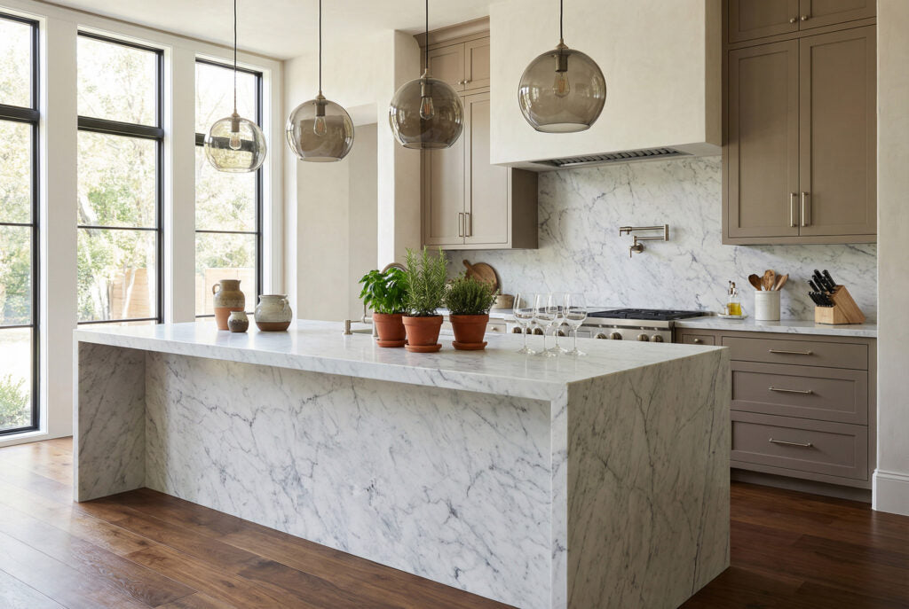 Carara White Natural Stone White Rectangular Natural Stone