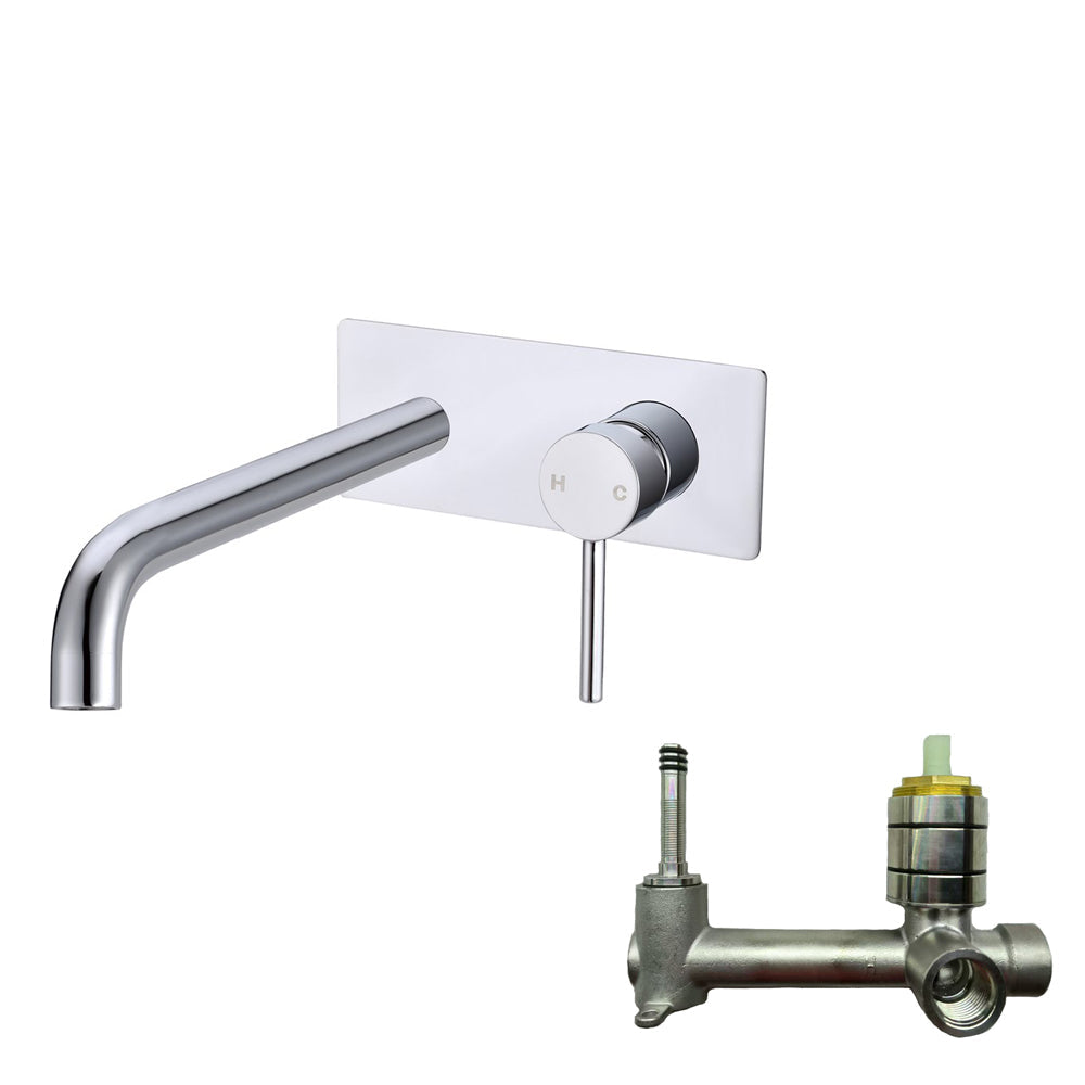 CH0144-2-EX.BM LUCID PIN Chrome, Polished Chrome Round Wall Mounted Wall Mixer