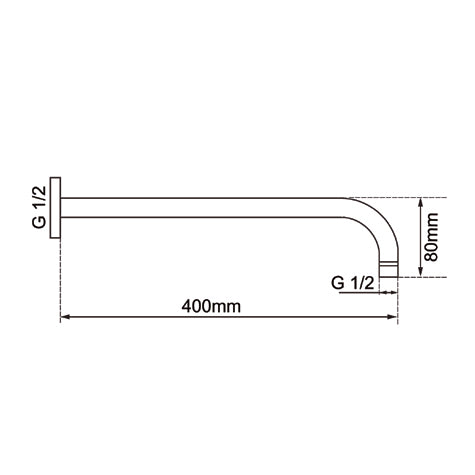 BUCP0108.SA Brushed Copper Wall Mounted Shower Arm
