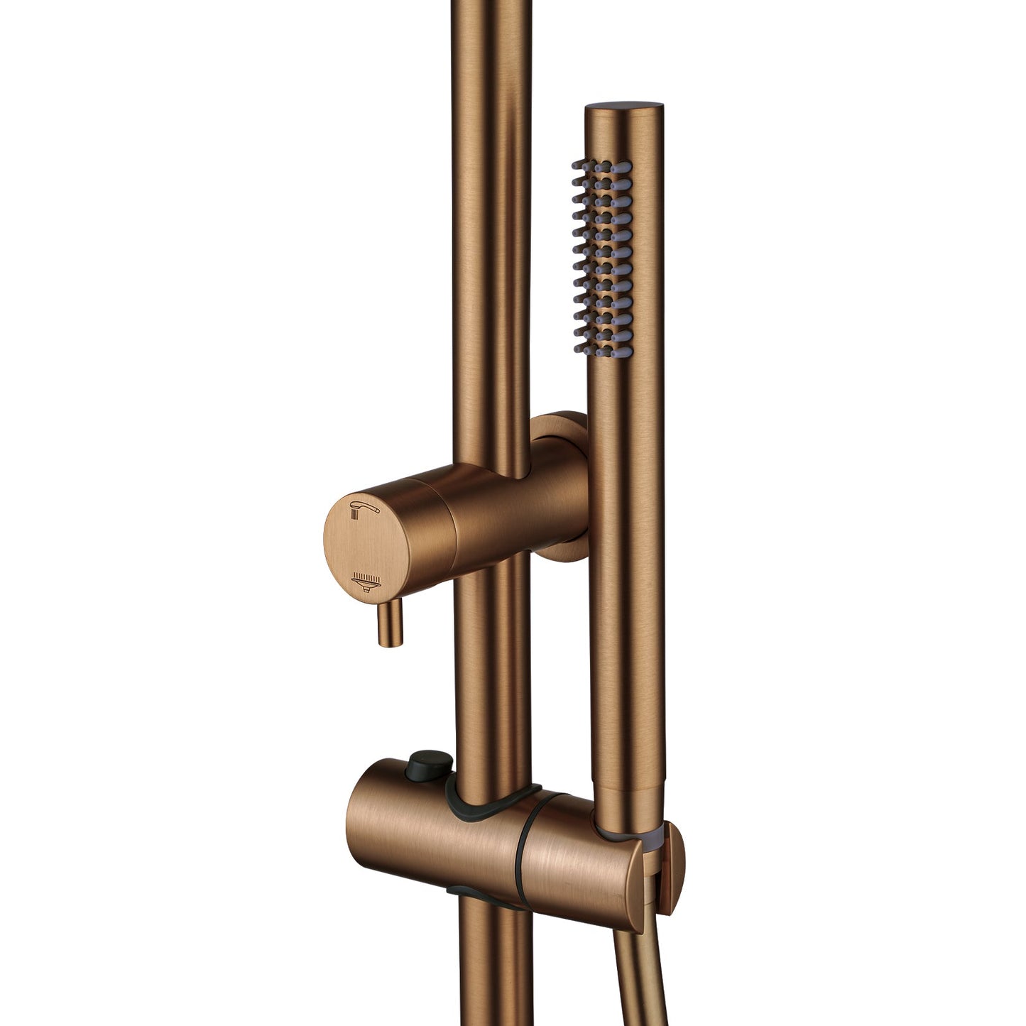 BUCP2128-A.SH-10 Brushed Copper round 2 in 1 Shower Station / Column