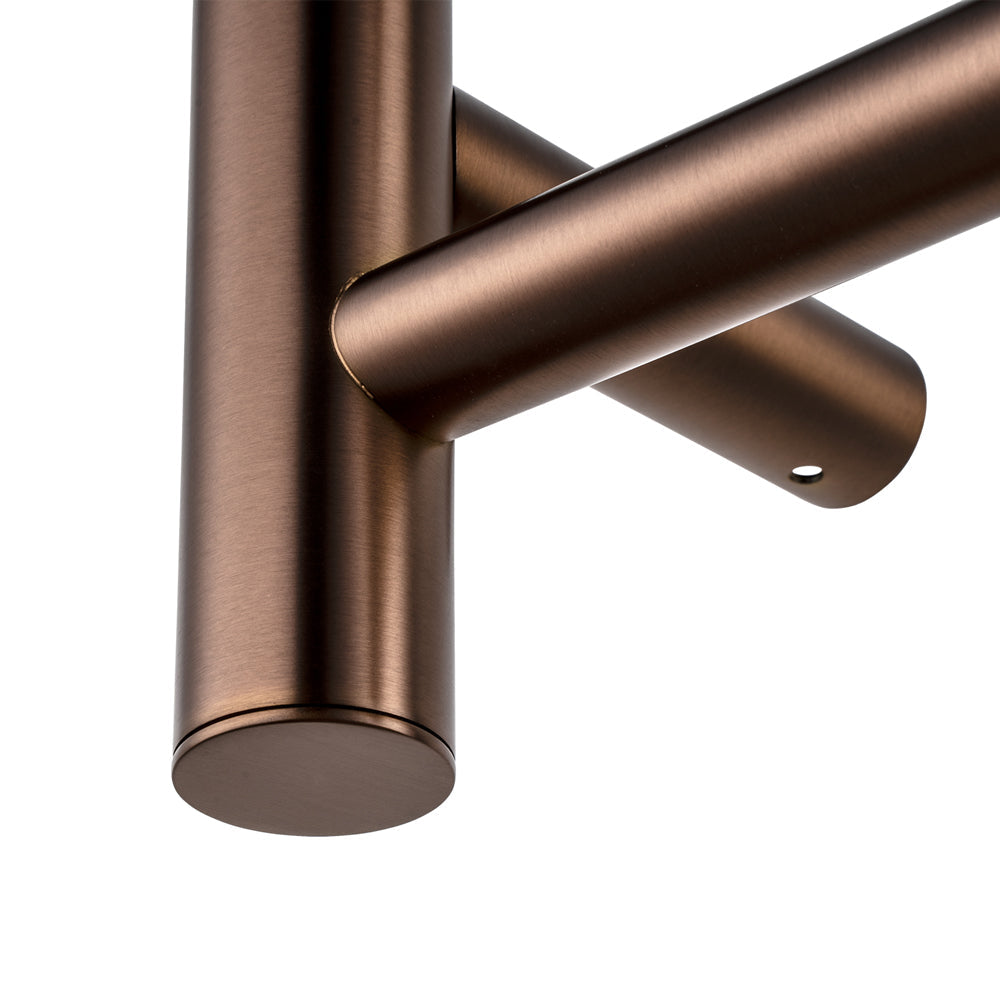 BUCP04.R.HTR Brushed Copper Round Heated Towel Rack