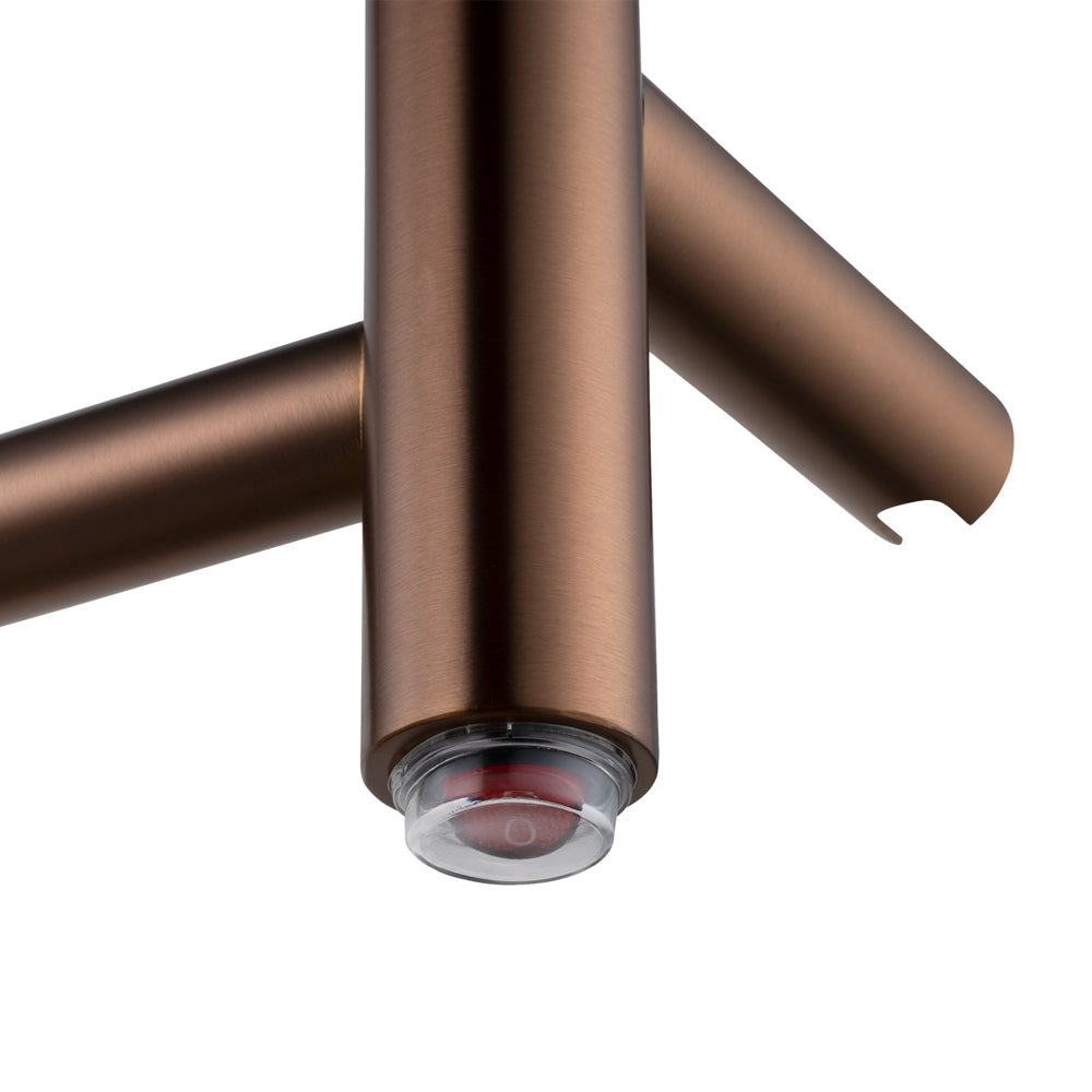 BUCP04.R.HTR Brushed Copper Round Heated Towel Rack