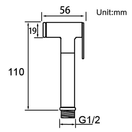 BUCP0011E-SS.SH Brushed Copper Brass Bidet Spray with Hose 1.2m long