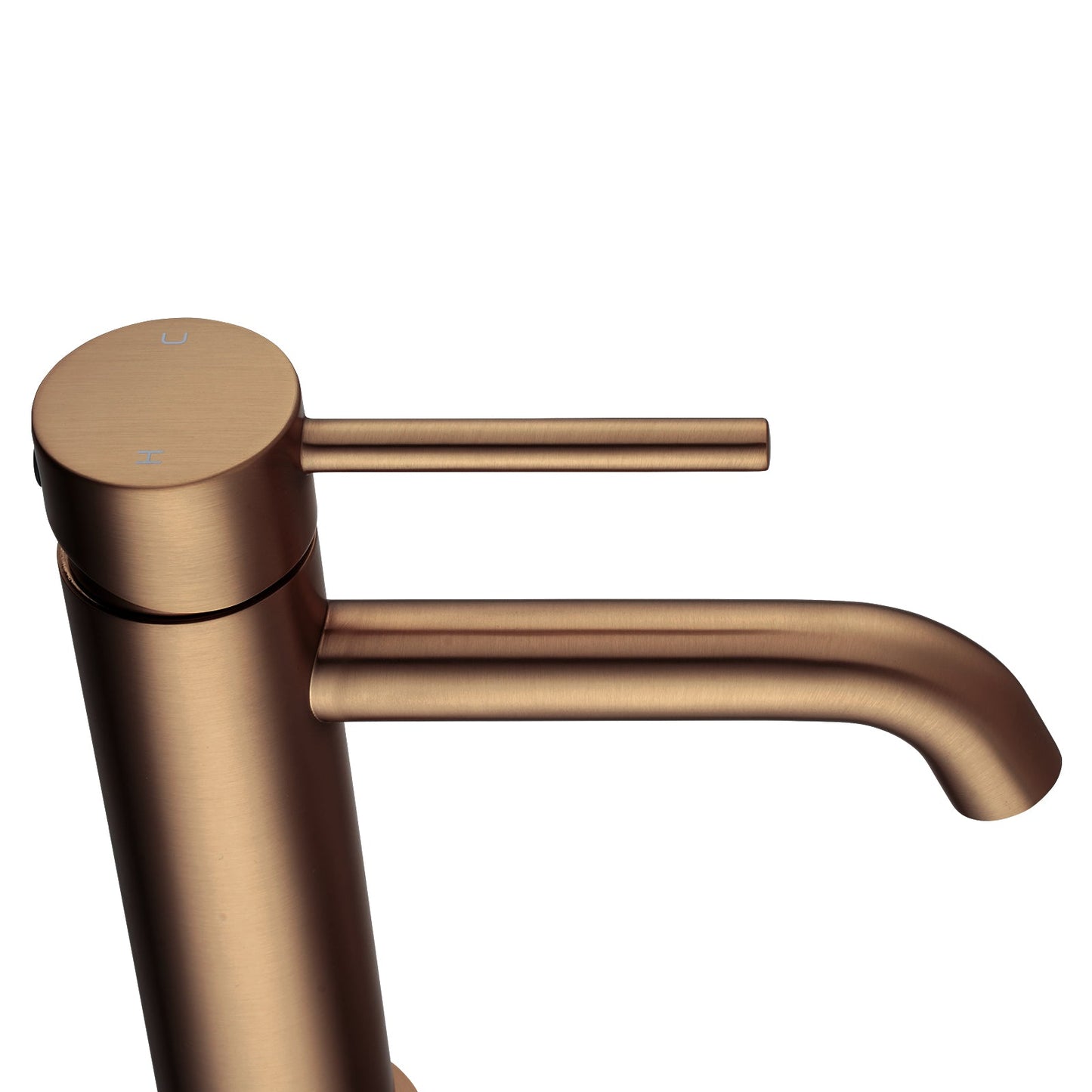 BUCP0150.BM LUCID PIN Brushed Copper short Basin Mixer