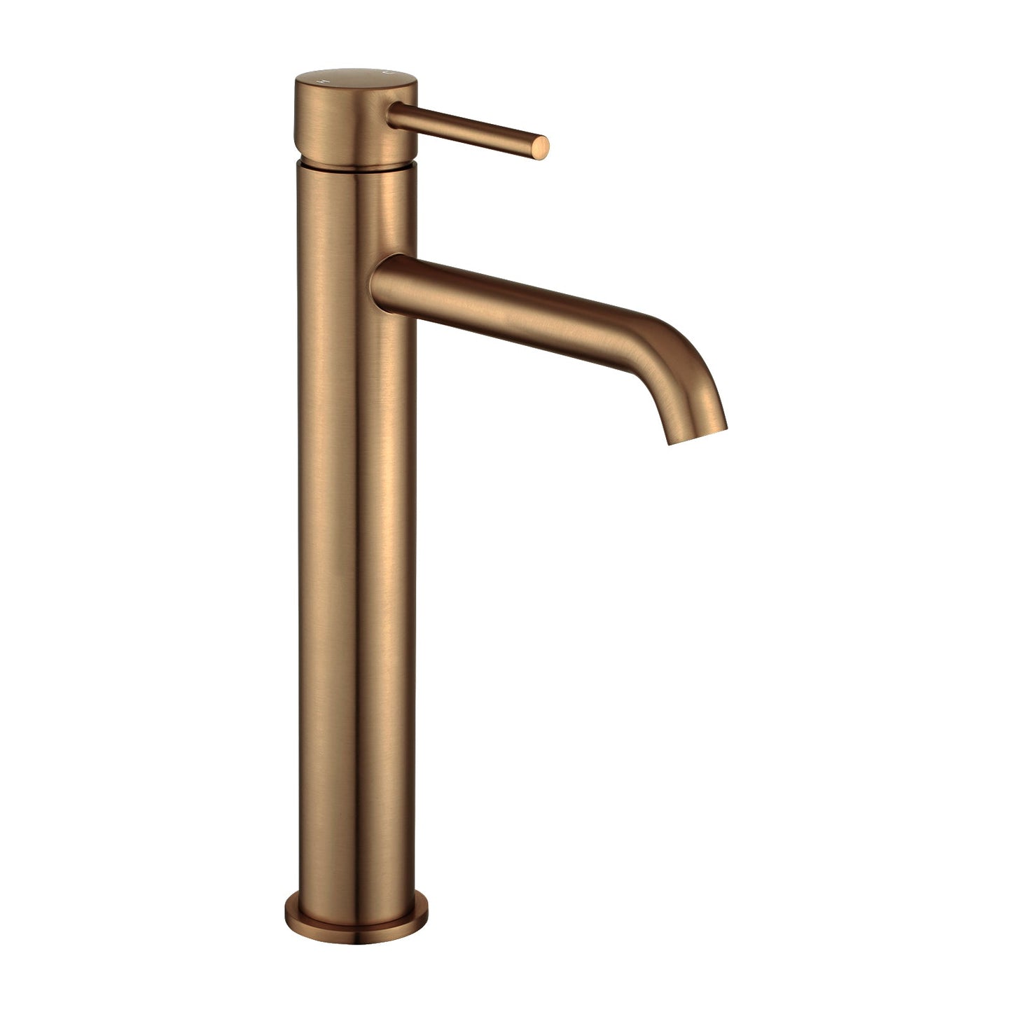 BUCP0151.BM PIN Series Brushed Copper Round Tall Basin Mixer