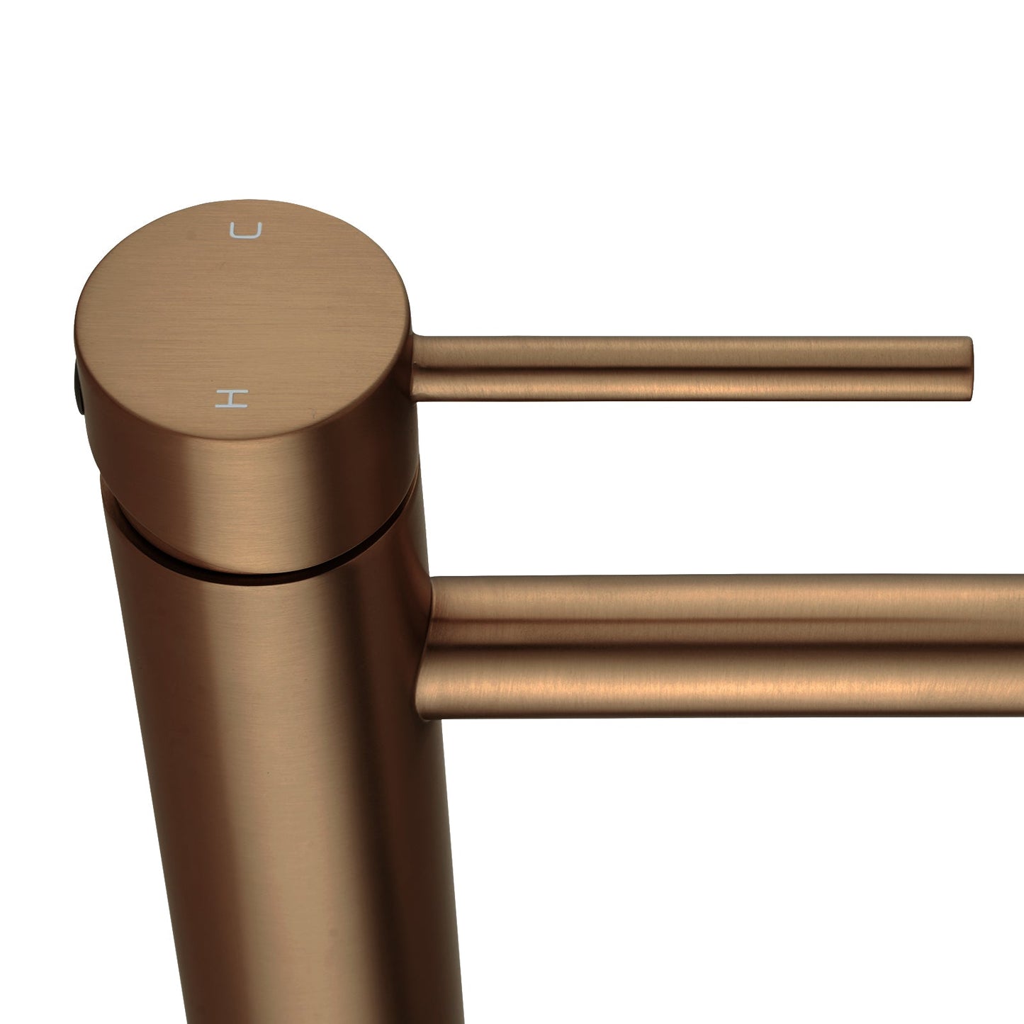 BUCP0151.BM PIN Series Brushed Copper Round Tall Basin Mixer