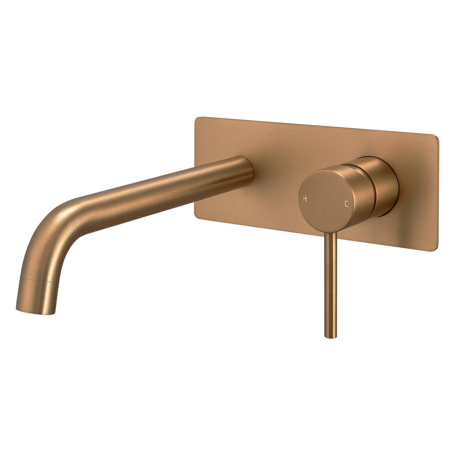 BUCP0144-2.BM-NB PIN Series Brushed Copper Wall Mixer with Spout Combination Trim Kit (match CLPS Sold Separately)