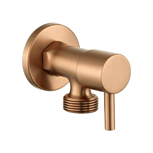 BUCP0016.WMT Brushed Copper Round Washing Machine Stop Valve
