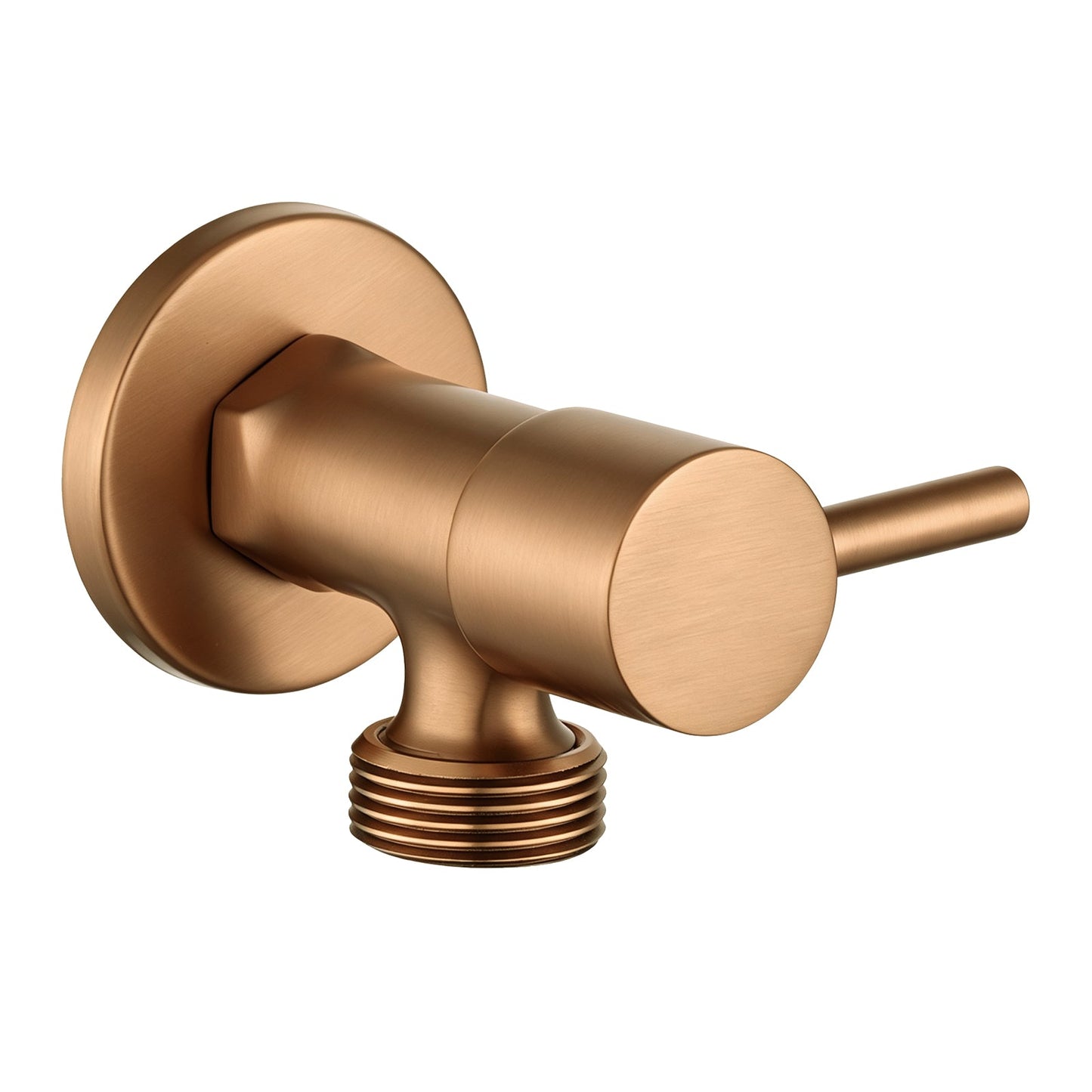 BUCP0016.WMT Brushed Copper Round Washing Machine Stop Valve