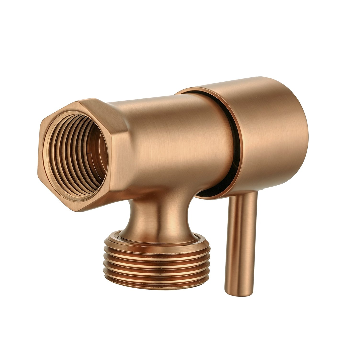 BUCP0016.WMT Brushed Copper Round Washing Machine Stop Valve