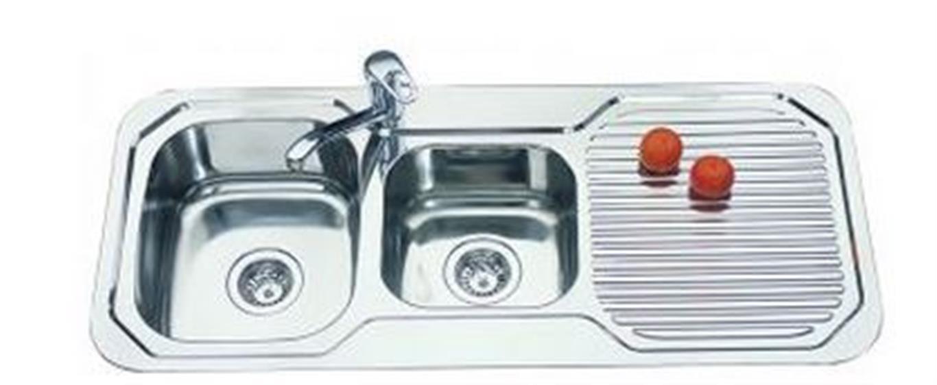 FN108P Chrome Chrome Round Corner Kitchen Sink
