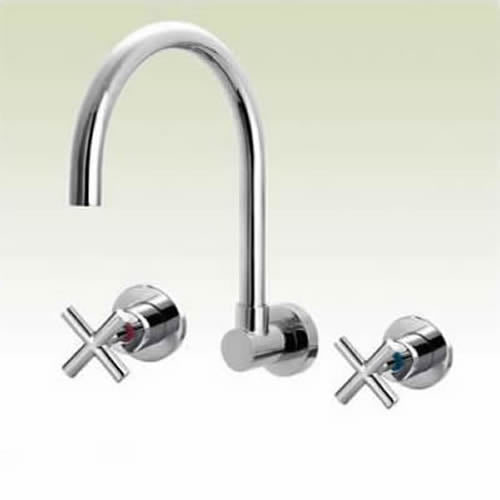 1251 Gwen Wall Mount Sink Tap Set