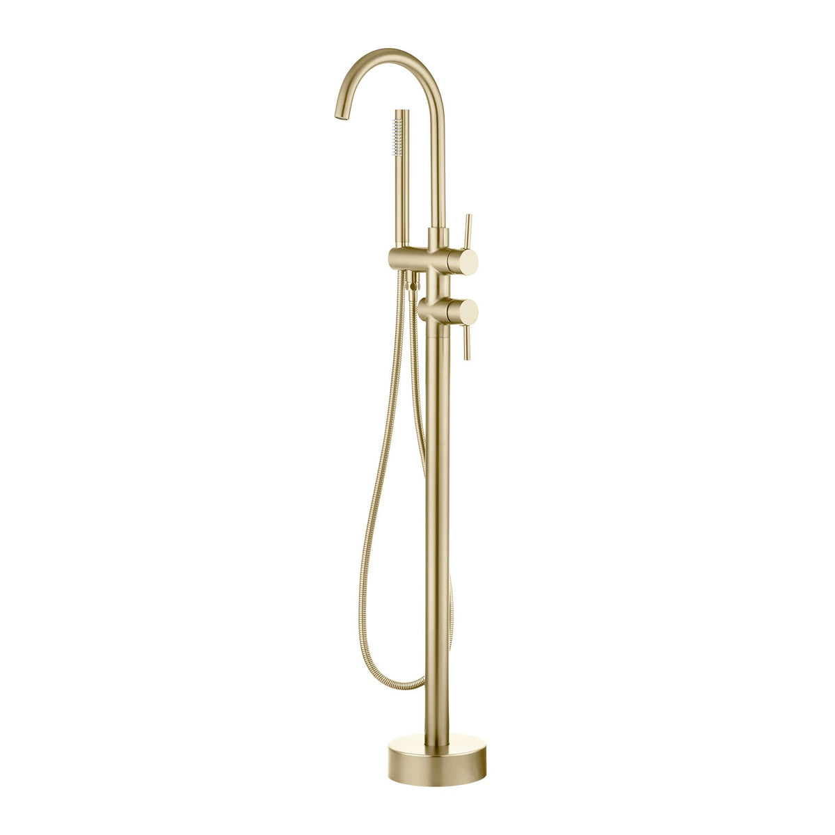 LBG0116.BS Brushed Light Gold Freestanding Bathtub Spout mixer and Handheld Shower