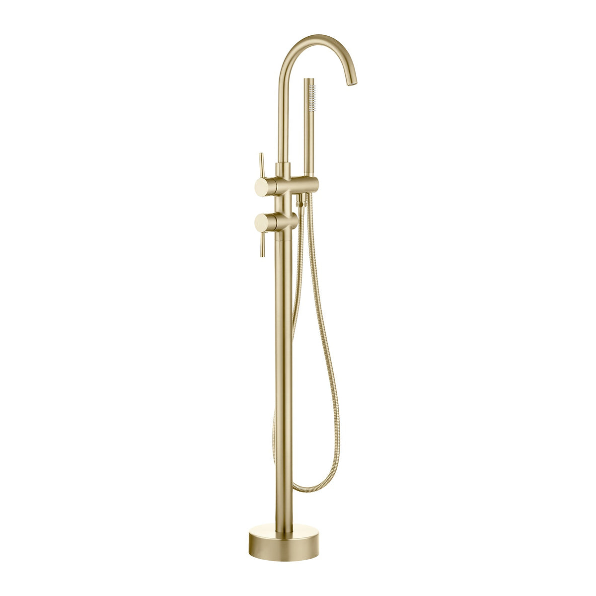 LBG0116.BS Brushed Light Gold Freestanding Bathtub Spout mixer and Handheld Shower