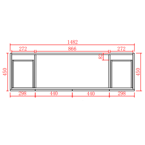 AC154L-MW Acacia Matte White Rectangular Free Standing Vanity