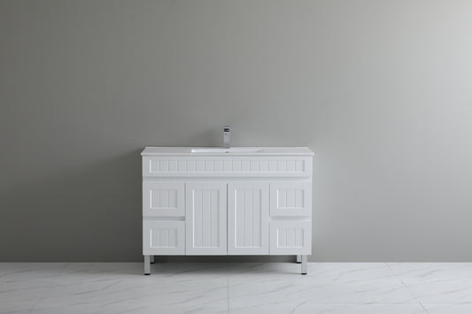 AC154L-MW Acacia Shaker Matte White Free Standing Vanity