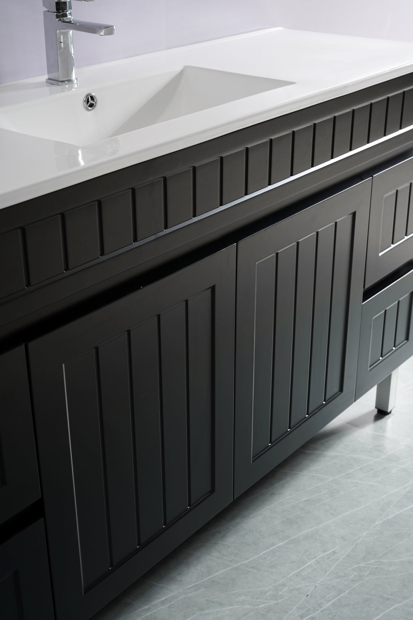 AC154L-MW Acacia Shaker Matte White Free Standing Vanity