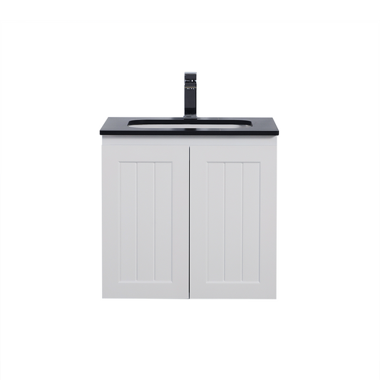 AC63W-MW Acacia Matte White Rectangular Wall hung Vanity