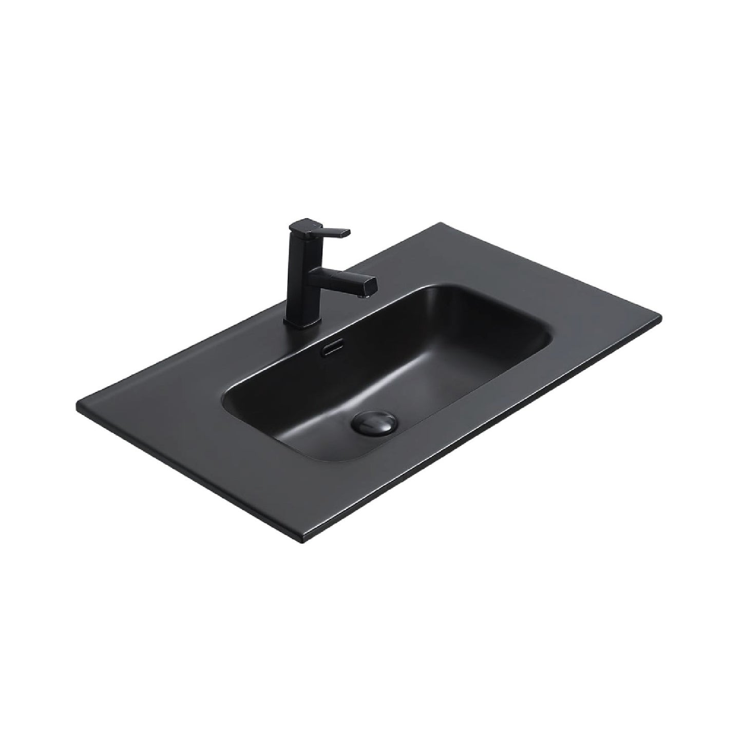 AC64W-MB Acacia Matte Black Wall hung Vanity