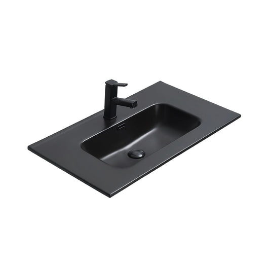 AC64W-MB Acacia Matte Black Wall hung Vanity