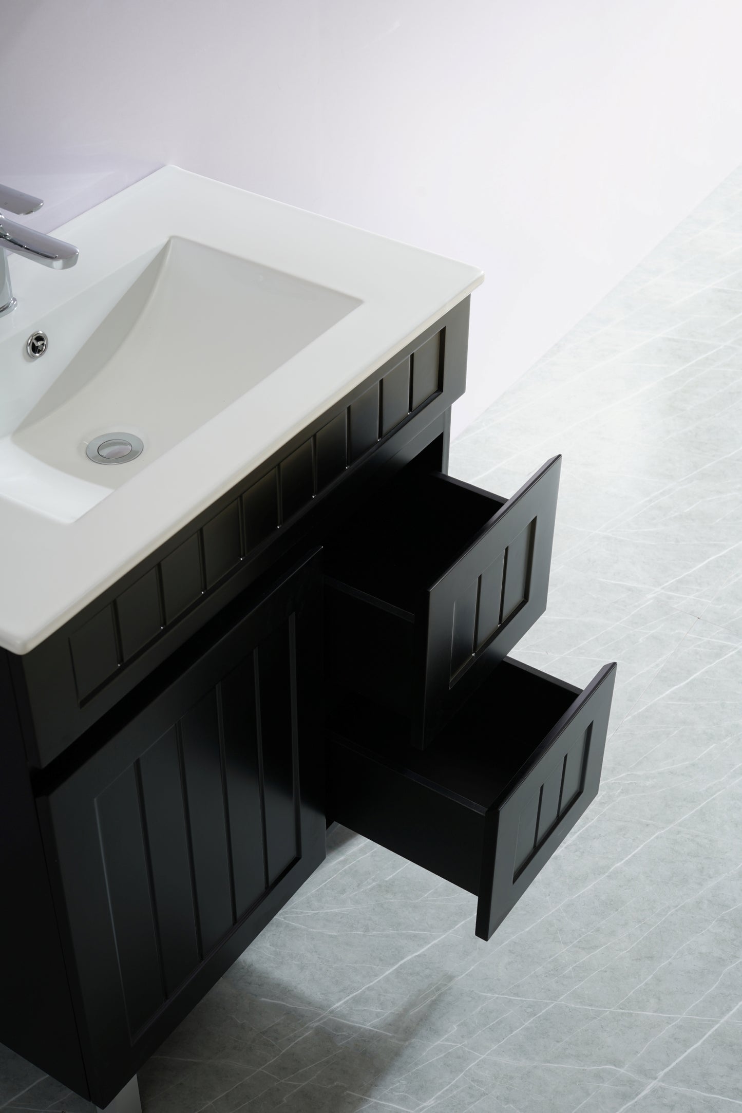 AC74RL-MW Acacia Matte White Rectangular Free Standing Vanity