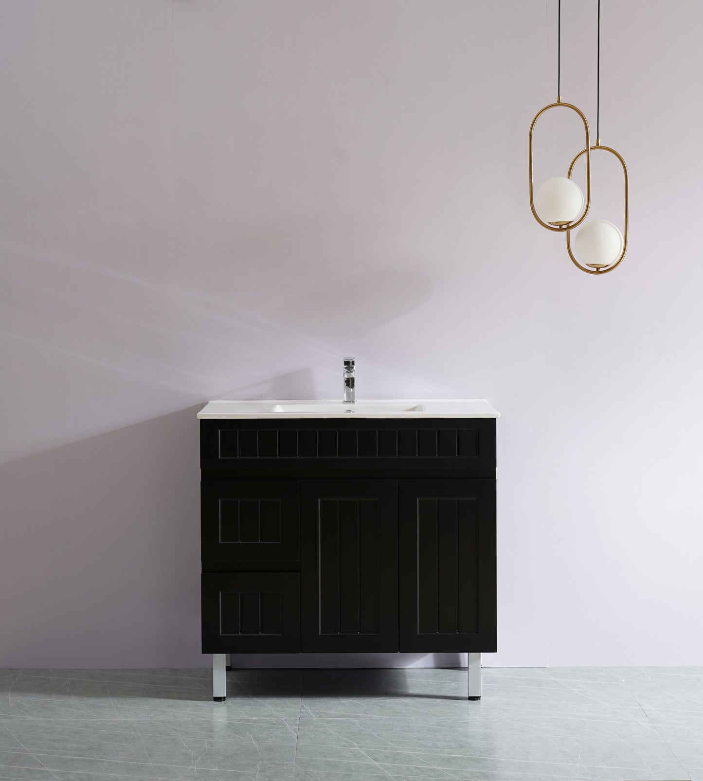 AC94LL-MW Acacia Matte White Free Standing Vanity