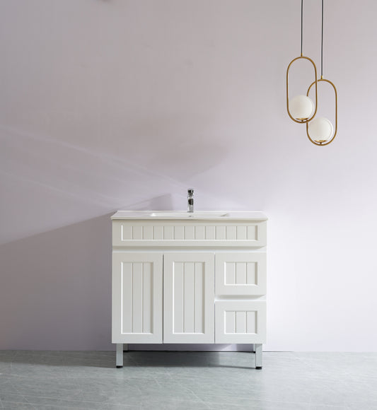 AC94RL-MW Acacia Matte White Free Standing Vanity