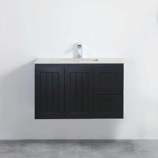 AC94RW-MW Acacia Matte White Rectangular Wall hung Vanity