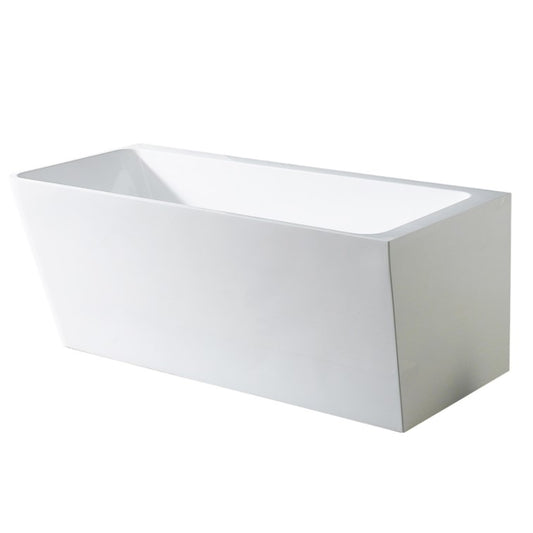 ACBT1500R Gloss White Corner Back to Wall Bathtub