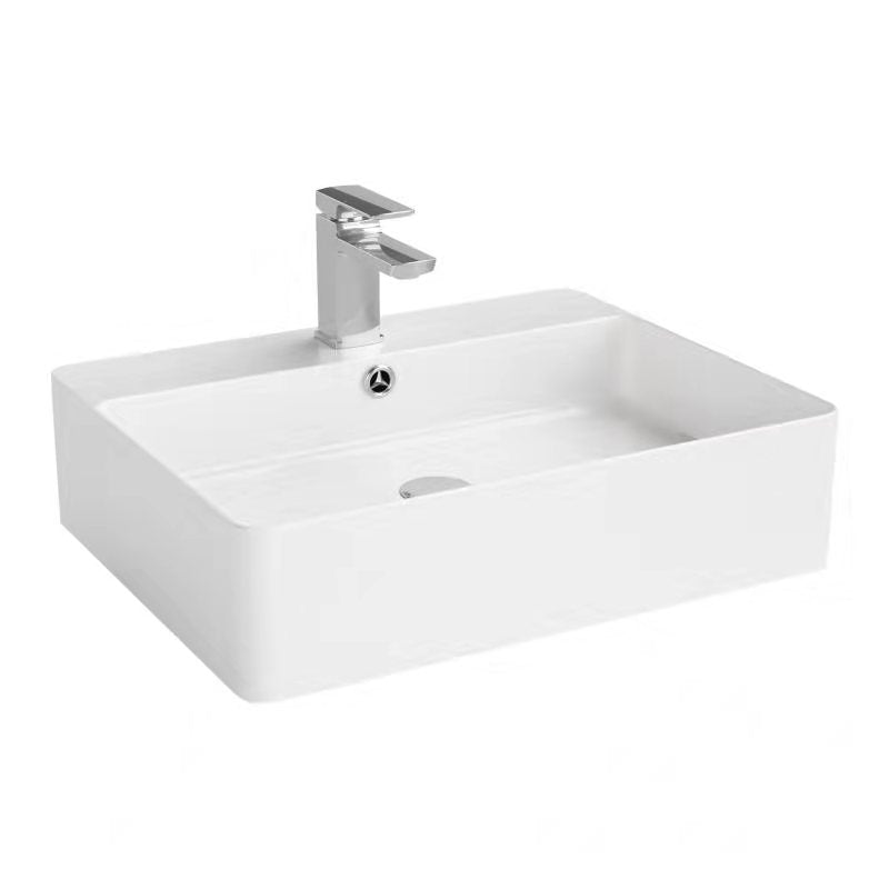 B5542 Art Basins Gloss White Rectangular Wall hung / above counter Basin