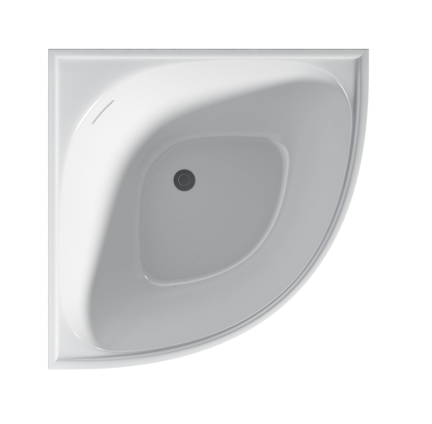 BL1000-GW Bella Gloss White Corner Back to Wall, Corner Bathtub
