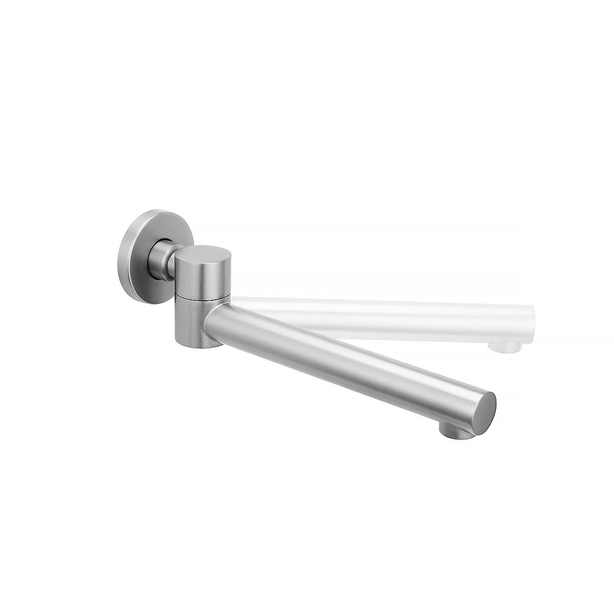 BU0004.BS Brushed Nickel Round Wall Mounted Spout