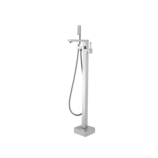 BU0117.BS Brushed Nickel Square Free Standing Bath Mixer