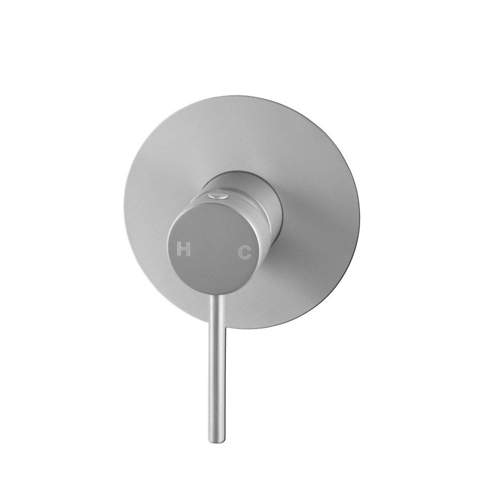BU0126-2-80.ST LUCID PIN Brushed Nickel Nickel Round Wall Mounted Wall Mixer